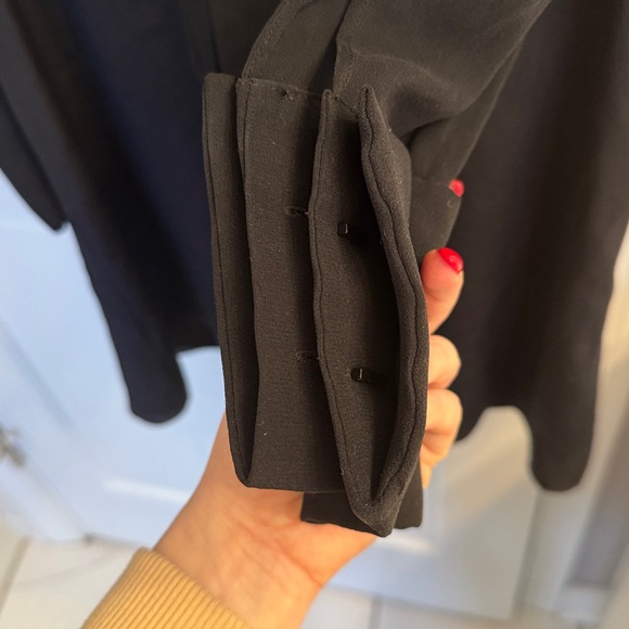 Alice + Olivia Gwenda Paneled Silk Sheer Long Sleeve Tunic Mini Dress Top Tie - Picture 10 of 13